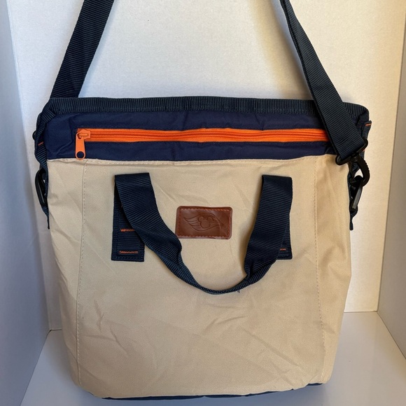 Disney Cruise Line Handbags - Disney Cruise Line Insulated Cooler Bag Tote – Beige & Navy with Shoulder Strap